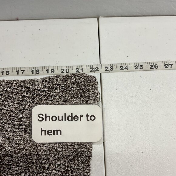 Eileen Fisher Crew Neck Open weave Sweater Brown marbled size Med‎ Pet. neutral - Picture 7 of 8